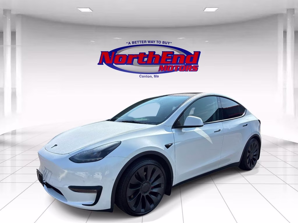 2021 White Tesla Model Y Performance AWD SUV
