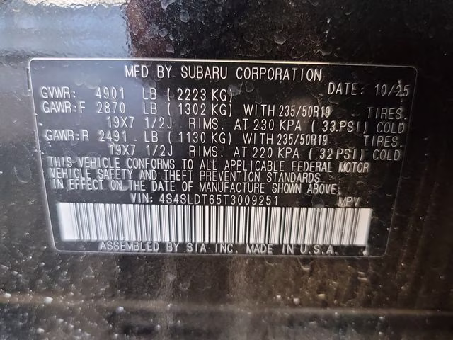 2026 Crystal Black Silica Subaru Forester Touring AWD SUV