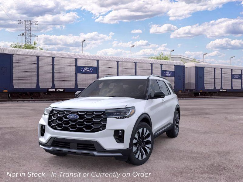 2026 Star White Metallic Tri-Coat Ford Explorer Platinum 4X4 SUV