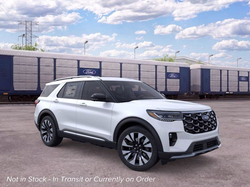 2026 Star White Metallic Tri-Coat Ford Explorer Platinum 4X4 SUV