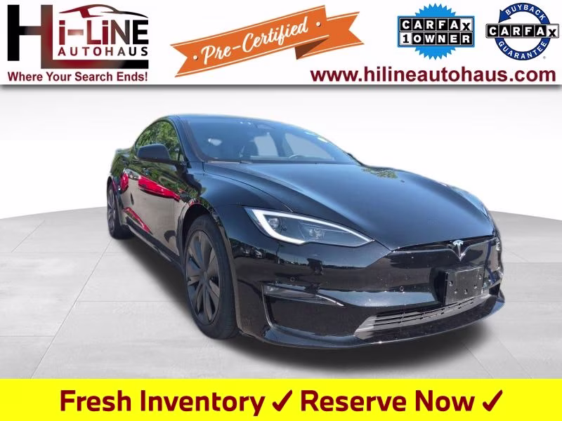 2023 Black Tesla Model S Standard Range AWD Hatchback