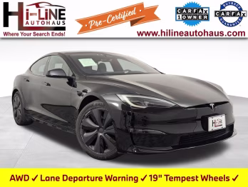 2023 Black Tesla Model S Standard Range AWD Hatchback