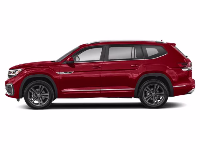 2021 Red Volkswagen Atlas 3.6L V6 SEL R-Line FWD SUV