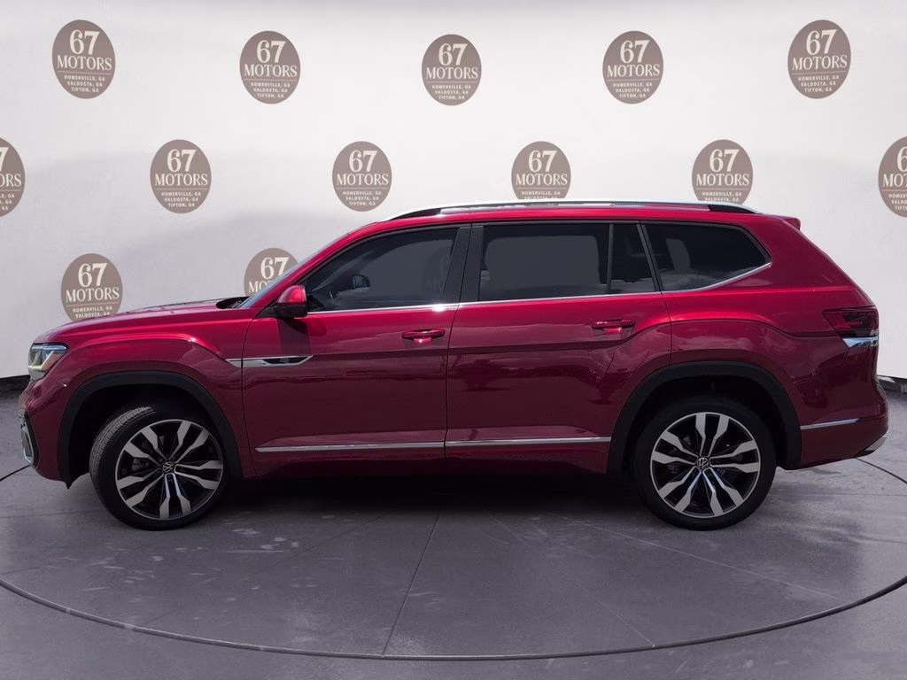 2021 Red Volkswagen Atlas 3.6L V6 SEL R-Line FWD SUV