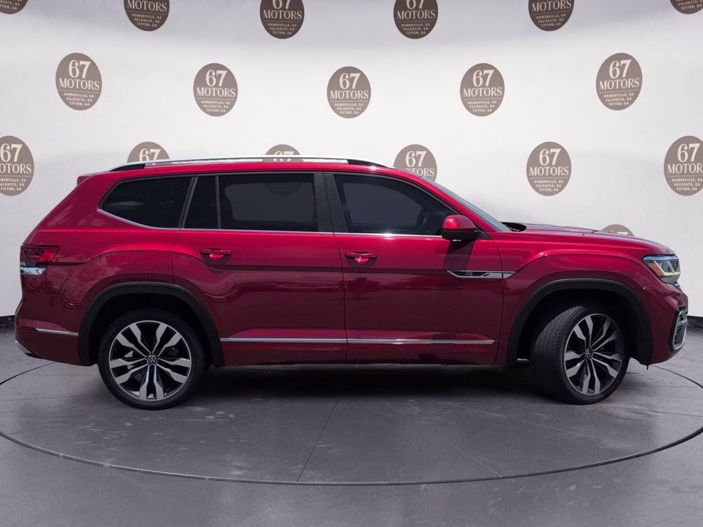 2021 Red Volkswagen Atlas 3.6L V6 SEL R-Line FWD SUV