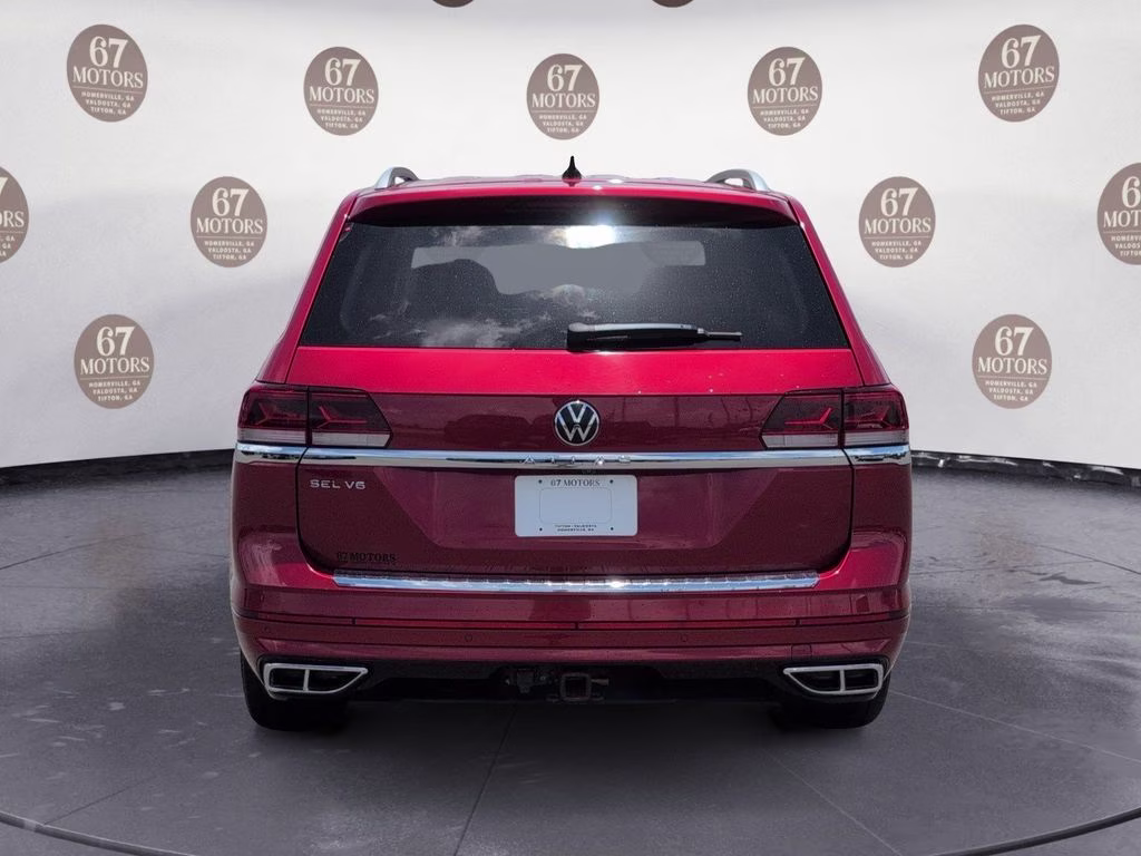 2021 Red Volkswagen Atlas 3.6L V6 SEL R-Line FWD SUV