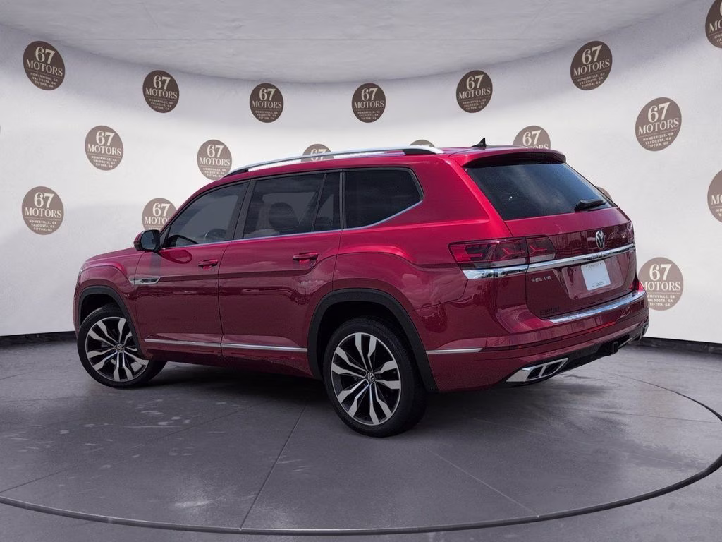 2021 Red Volkswagen Atlas 3.6L V6 SEL R-Line FWD SUV