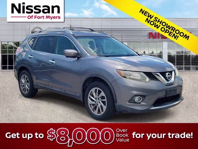 2015 Gun Metallic Nissan Rogue SL AWD SUV