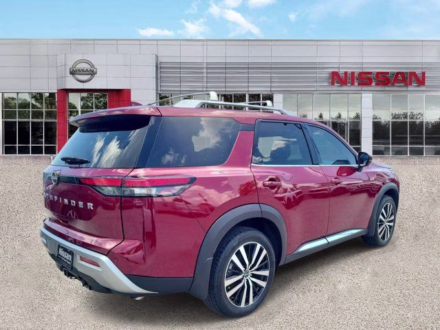 2025 Scarlet Ember Tintcoat Nissan Pathfinder Platinum FWD SUV