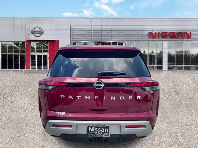 2025 Scarlet Ember Tintcoat Nissan Pathfinder Platinum FWD SUV