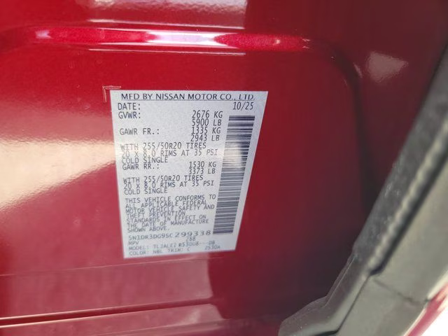 2025 Scarlet Ember Tintcoat Nissan Pathfinder Platinum FWD SUV