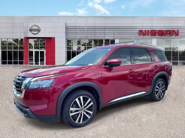 2025 Scarlet Ember Tintcoat Nissan Pathfinder Platinum FWD SUV
