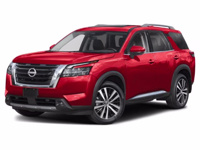 2025 Scarlet Ember Tintcoat Nissan Pathfinder Platinum FWD SUV