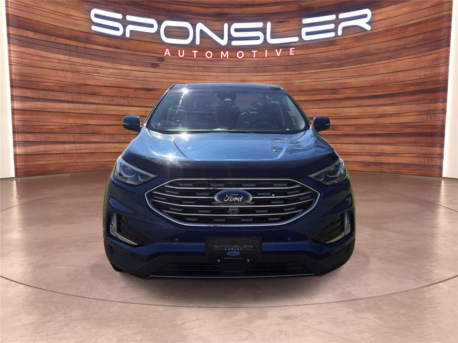 2020 Atlas Blue Ford Edge Titanium AWD SUV