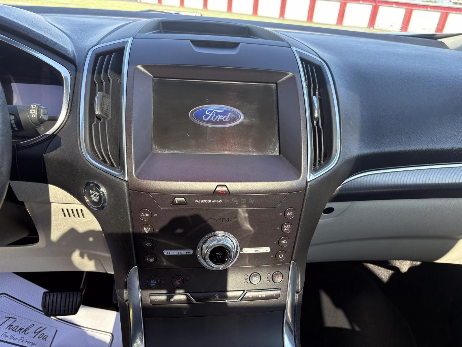 2020 Atlas Blue Ford Edge Titanium AWD SUV
