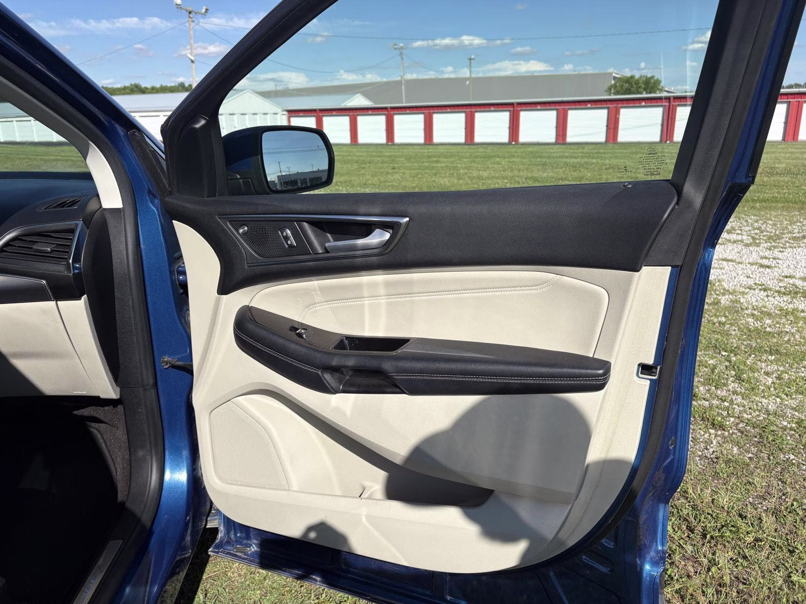 2020 Atlas Blue Ford Edge Titanium AWD SUV