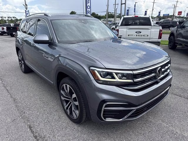 2022 Gray Volkswagen Atlas 3.6L V6 SEL Premium R-Line AWD SUV