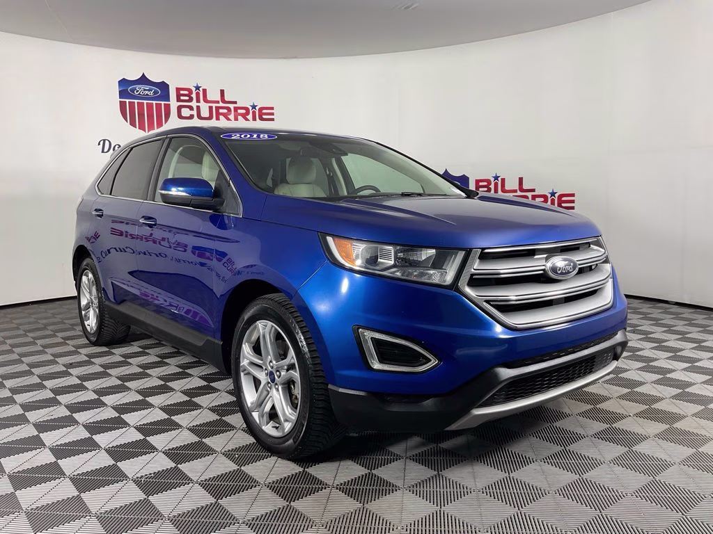 2018 Lightning Blue Metallic Ford Edge Titanium FWD SUV