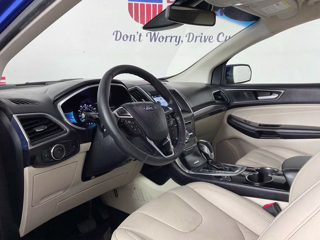 2018 Lightning Blue Metallic Ford Edge Titanium FWD SUV
