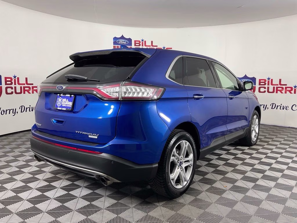 2018 Lightning Blue Metallic Ford Edge Titanium FWD SUV