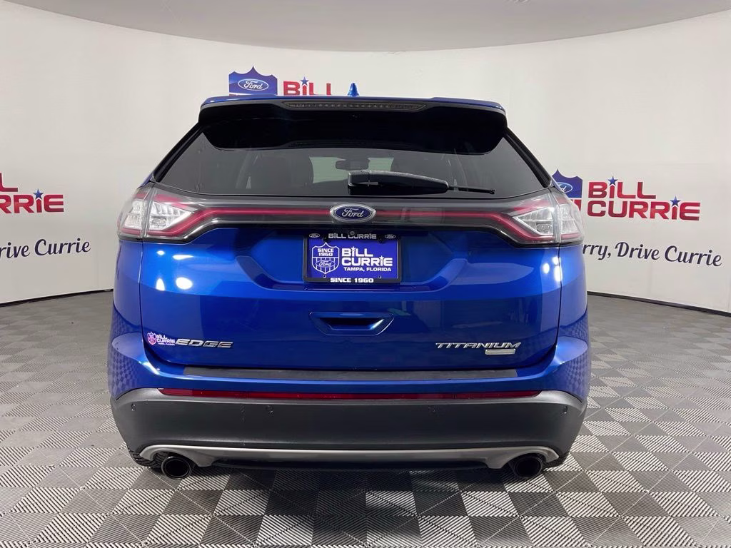 2018 Lightning Blue Metallic Ford Edge Titanium FWD SUV