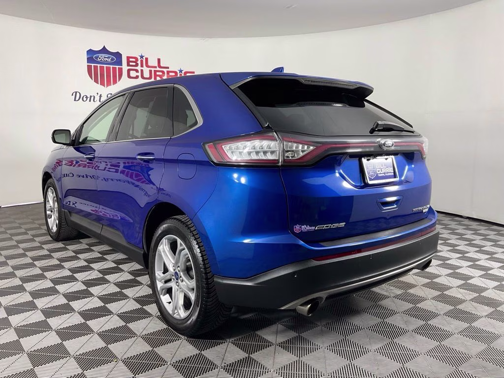 2018 Lightning Blue Metallic Ford Edge Titanium FWD SUV
