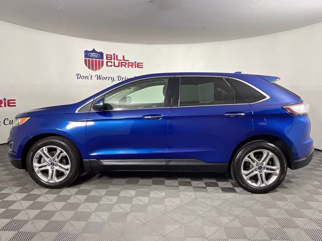 2018 Lightning Blue Metallic Ford Edge Titanium FWD SUV