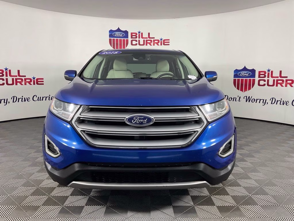 2018 Lightning Blue Metallic Ford Edge Titanium FWD SUV