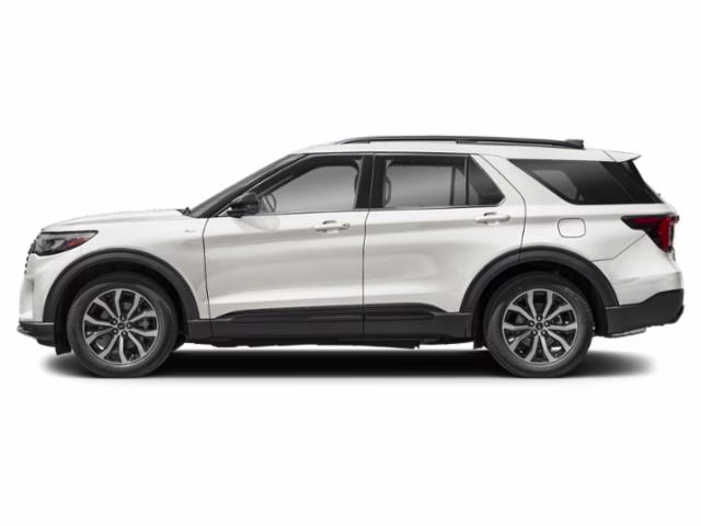 2026 Star White Metallic Tri-Coat Ford Explorer ST-Line 4X4 SUV