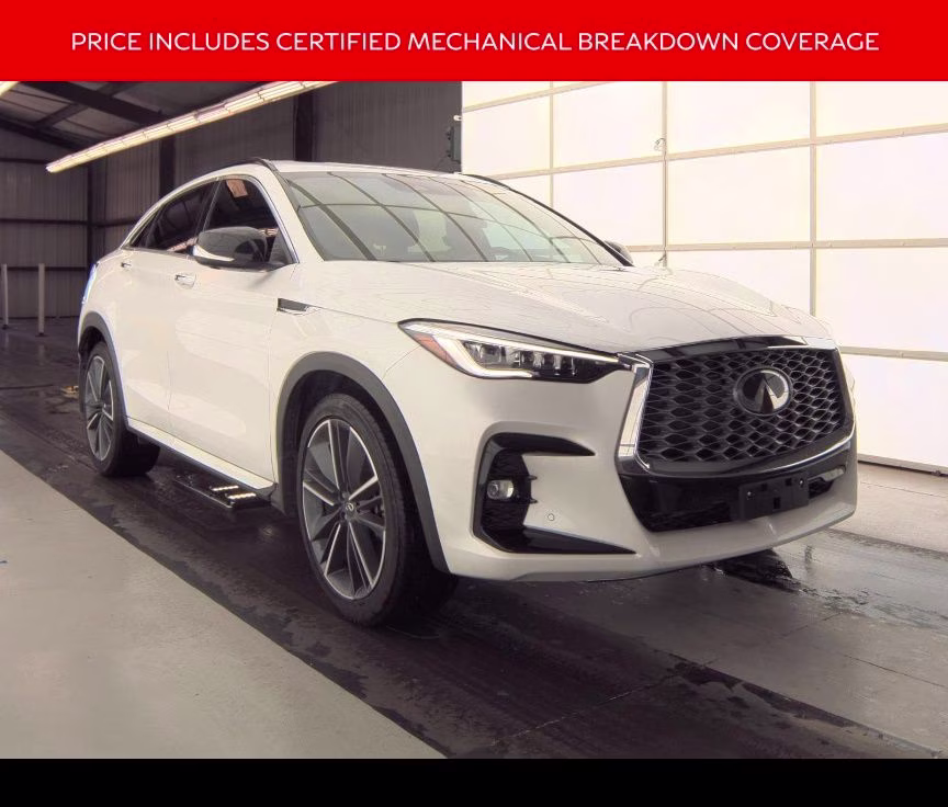2025 White INFINITI QX55 ESSENTIAL AWD SUV