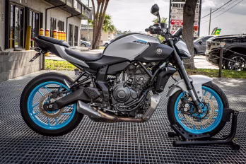 2025 Matte Charcoal Black Yamaha MT-07 Motorcycle