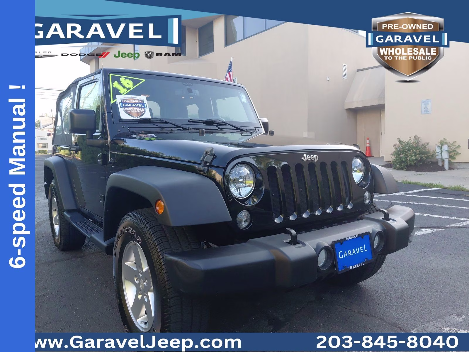 2016 Black Clearcoat Jeep Wrangler Sport 4X4 SUV
