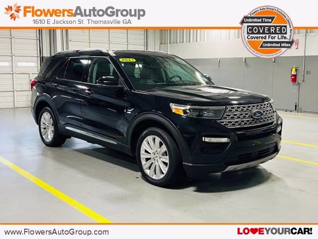 2021 Black Metallic Ford Explorer Limited SUV