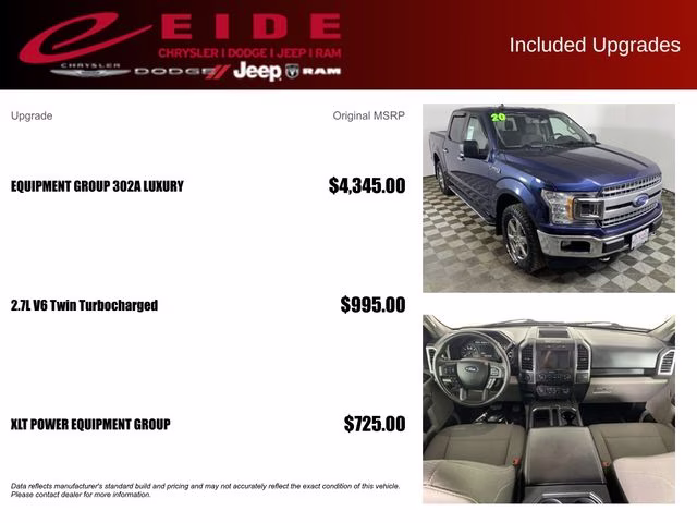 2020 Blue Jeans Metallic Ford F-150 XLT 4X4 Truck