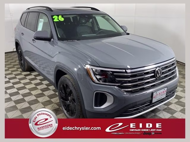 2026 Pure Gray Volkswagen Atlas 2.0T SE w/Technology AWD SUV