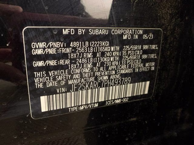 2023 Crystal Black Silica Subaru Forester Touring AWD SUV
