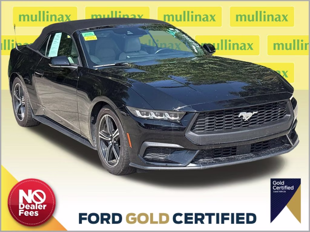 2024 Shadow Black Ford Mustang EcoBoost Premium RWD Convertible