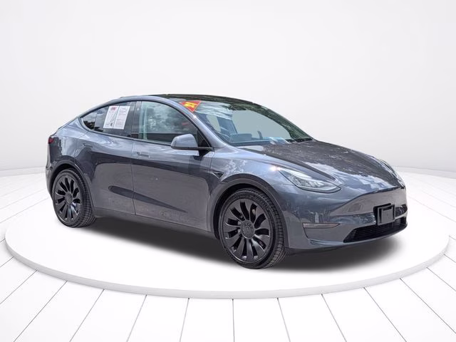 2021 Gray Tesla Model Y Long Range AWD SUV