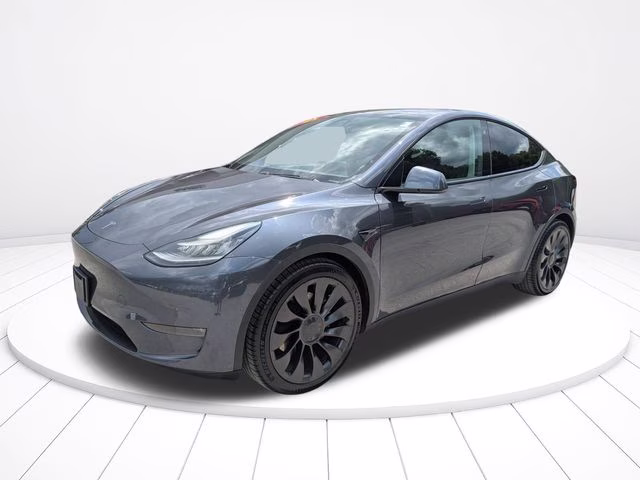 2021 Gray Tesla Model Y Long Range AWD SUV