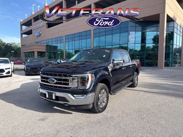 2021 Antimatter Blue Metallic Ford F-150 LARIAT Crew Cab Pickup 4X4 Truck