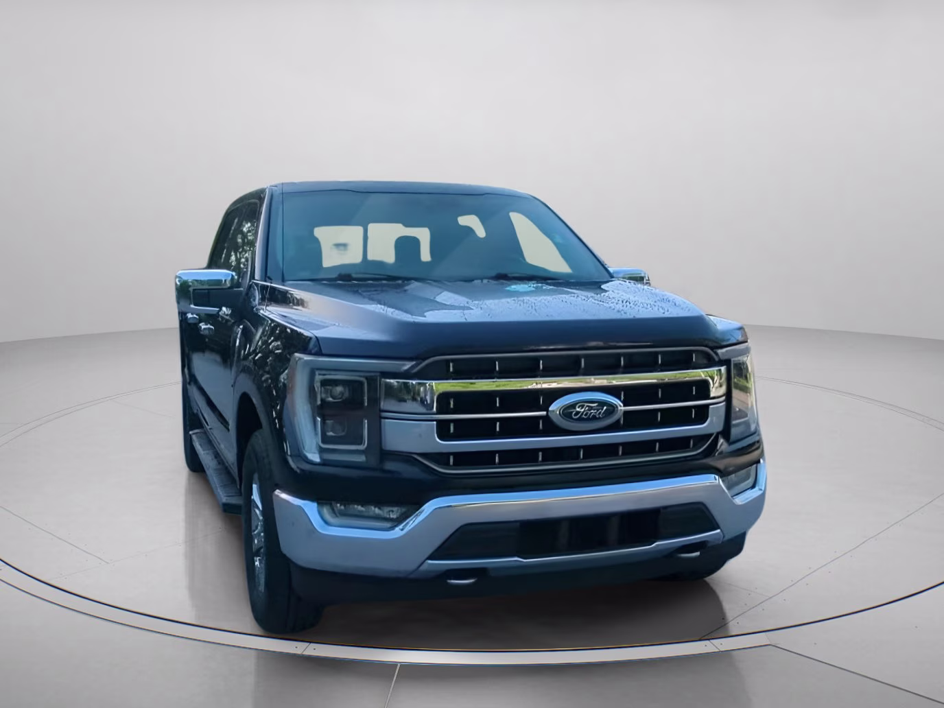 2021 Antimatter Blue Metallic Ford F-150 LARIAT Crew Cab Pickup 4X4 Truck