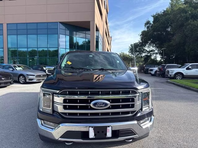 2021 Antimatter Blue Metallic Ford F-150 LARIAT Crew Cab Pickup 4X4 Truck