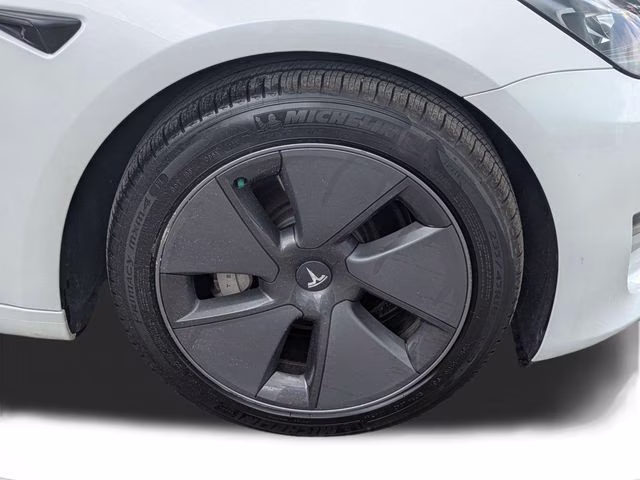 2023 White Tesla Model 3 Base RWD Sedan