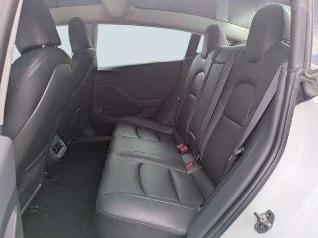 2023 White Tesla Model 3 Base RWD Sedan