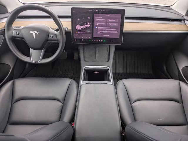 2023 White Tesla Model 3 Base RWD Sedan