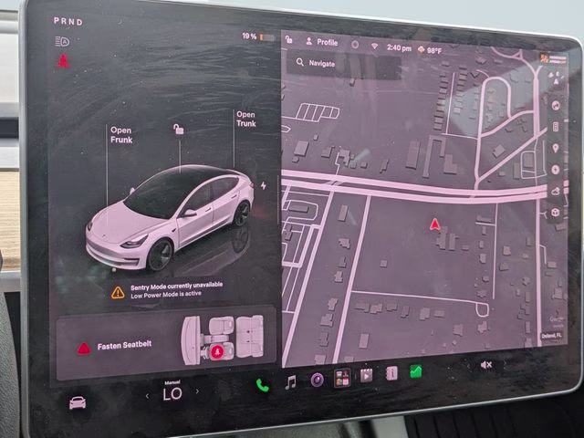 2023 White Tesla Model 3 Base RWD Sedan