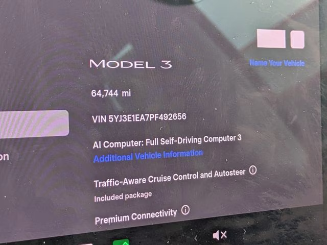 2023 White Tesla Model 3 Base RWD Sedan