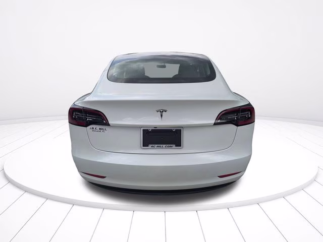 2023 White Tesla Model 3 Base RWD Sedan