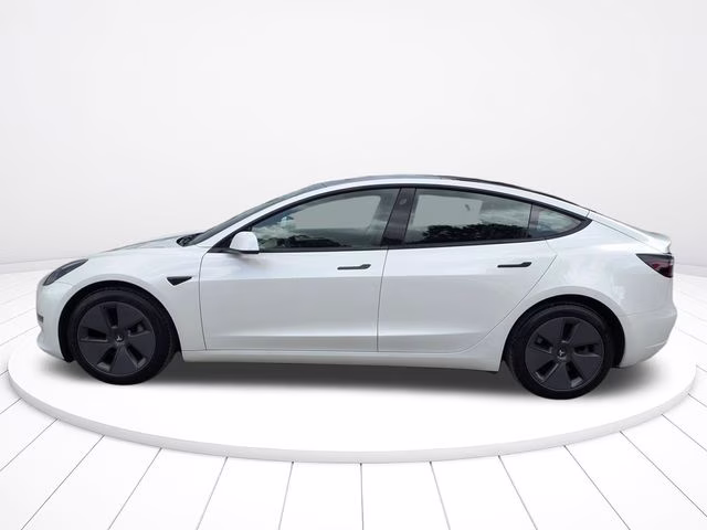 2023 White Tesla Model 3 Base RWD Sedan
