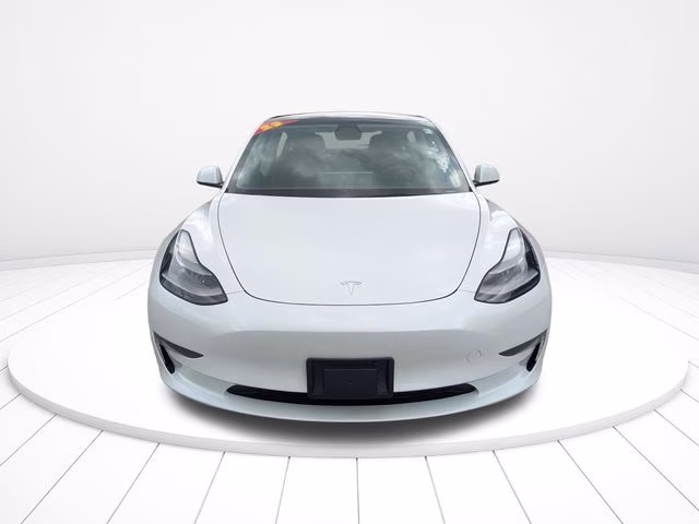 2023 White Tesla Model 3 Base RWD Sedan